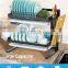 Tier Large Stainless Steel 304 Saving Space Black Dish Rack with Drainboard, Cutting Board Holder