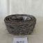 Custom Size White Painted Grass Basket With Plastic Liners For Garden