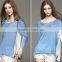 2016 hot new arrival summer long sleeve knit sweater loose bump color round collar knitting sweater for lady and girls