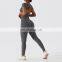 4 Pcs Ribbed Sports High Impact Sets Wholesale Fitness Tshirts Women Yoga Active Wear Leggings