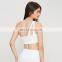 Fashion Custom Logo Sexy Ribbed One Shoulder Hollow Out Fixed Pads Sports Gym Yoga Bra Top Women Workout Fitness Wear Clothes