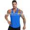 Solid Color Cotton Singlet Racer Back Comfortable Workout Running Tank Top Outdoor Sports Training Fitness Wear Clothes For Men