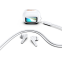 Fones de ouvido Bluetooth TWS UI V5.3 com tela de exibi??o LED, pulseira-chave, fita sem fio e anti-corda