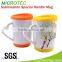ceramic sublimation mug wrap factory, 11oz heart handle ceramic sublimation mug