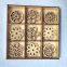 Wooden craft box, square box, fashionable pattern, animal and other small patterns, snowflakes and plants