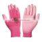 13 gauges pu coated nylon gloves