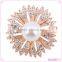 Free shipping wholesale quality fashion pearl jewelry poppy brooch diamond brooch