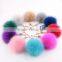 Multi Colors Women Girls Keychain Bag Phone Carkey Ornaments Fox Fur Pom Pom Keyring Quality Choice
