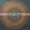 FLORAL Mandala Turkish round beach towel Hippie embroidered Handcrafted Indian tapestry