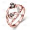 Wholesale High Quality Jewelry Rodium Plated Crystal Rings For Women