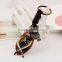 Hot Sale Leather KeyChain High Quality Fashion Skull Pendant Key Chain rings Vintage keyring Accessories
