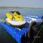 Skid resistant modular jet ski floating dock for boat