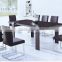 black MDF high glossy modern dining table