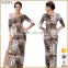 High Quality Scoop Neck Leopard Print Boutique Women Dresses Summer