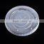 Translucent Plastic cold drinking cup lid with straws hole