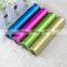 Small circular column metal portable power bank 2600mah with lamp