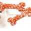 Pet dog toy molar teeth dog toys pet Small woven bone botton rope toy15 cm