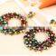 Seedbead Boho Earrings,Hollow Out Boho Earring,Geometric Aztec Diamond Earring,Tribal Earring