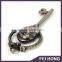 Custom Design With Santa Black Nickel Keychain Rings for Christmas