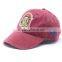 Washed denim unstructured baseball hat , dad hat with custom design