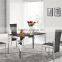 L859 Modern Marble Dining Room Table with Stainless Steel Legs