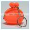 christmas silicone fashion purse with keyring