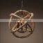 Top Quality American Village LED Lamp 220V Hemp Ropes Big Pendant Lamps
