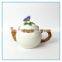 Beetle Shape Ceramic Tea Pot Canister Hand Print