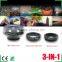 2015 New 185 degree fisheye 3 in 1 lens clip,universal fish eye lens for all phone,smart phone fisheye lenses for phone