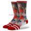 China Custom Sock Manufacturer Mens Colorful Stripes Custom Logo Sports Socks