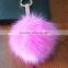 Animal Fur Ball Tag Key Buckle Holder keychain