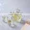 2015 China Factory 500ml Mouth Blown Heat resistant Borosilicate Bamboo Shape Glass Teapot With Leaf Shape Lid