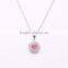 Fashion Ruby Jewelry Set Flower Austrian Crystal Alloy Silver Two-Piece Wedding Accessories Jewelry