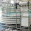 Motorized plastic modular belt spiral conveyor/powered screw conveyor