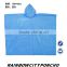 promotinal PE poncho rain cape raincoat with logo print two place two position logo print