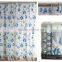 new design and luxury Fishes Design PEVA Shower Curtain with resin hooks