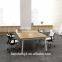 2016 latest design modern office table High quality cheap price with MFC board side return