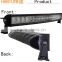 led one row light bar 200w 44.6 inch combo headlight curved for offroad