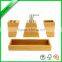 Classic bamboo china bathroom accessory 4 piece set