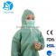 disposable blue PP front zipper coverall