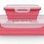 Lovely Pink Silicone Lunch Box Rectangle Food Container