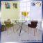 Hot Sale Simple Design Home Furniture Dining Table Glass Top Chromed Metal Legs