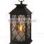 Chinese high quality plastic black led candle solar lantern for home decoration with metal handle