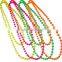 Fancy Dress Neon plastic Beads long Necklace 70's & 80's theme, costume neckace