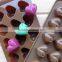 Wholesales 15 pcs silicone fondant cake heart chocolate mould