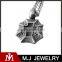 Fashion Stainless Steel Shield Cross Mens Necklace Pendant High Quality Square Chain Necklace