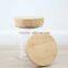 wholesale 500ml glass storage jar with wooden lid handmade heat resistant glassware N6310