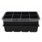Ice Cube Trays - Food Grade Ice Cube Containers - Eight Cubes Ice Molds, Set of 2, Black
