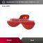 Three compartment color glazed sause dishes/three compartment sause dishes