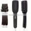 2 in 1 anion LCD electric fast rotating hair brush straightener